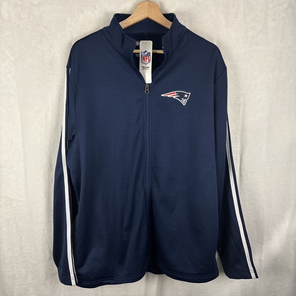 New England Patriots NFL Team Apparel Fleece Lined Zip Up Jacket Size Large NWT